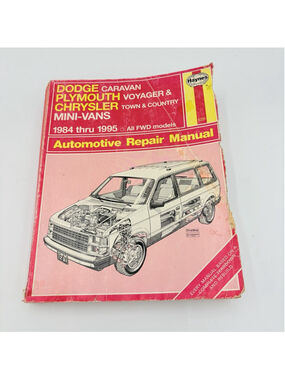 Haynes Repair Manual Dodge Caravan Plymouth Voyager Chrysler 1984-1995 30010